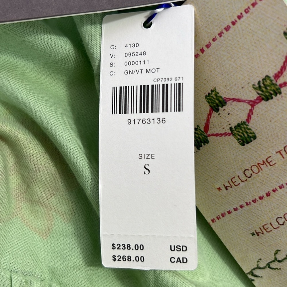 FARM RIO X ANTHROPOLOGIE  OFF THE SHOULDER TIERED FLORAL NWT DRESS SZ S - Picture 14 of 16